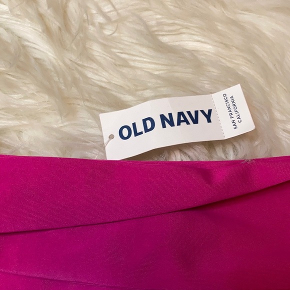 NWT Old navy neon bright pink bikini swimsuit bottom bathing suit one piece sz M - Picture 4 of 16